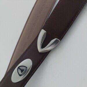 Mens Brown Leather Belt Golf Concho Logo Size 38